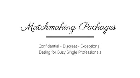 matchmaking packages